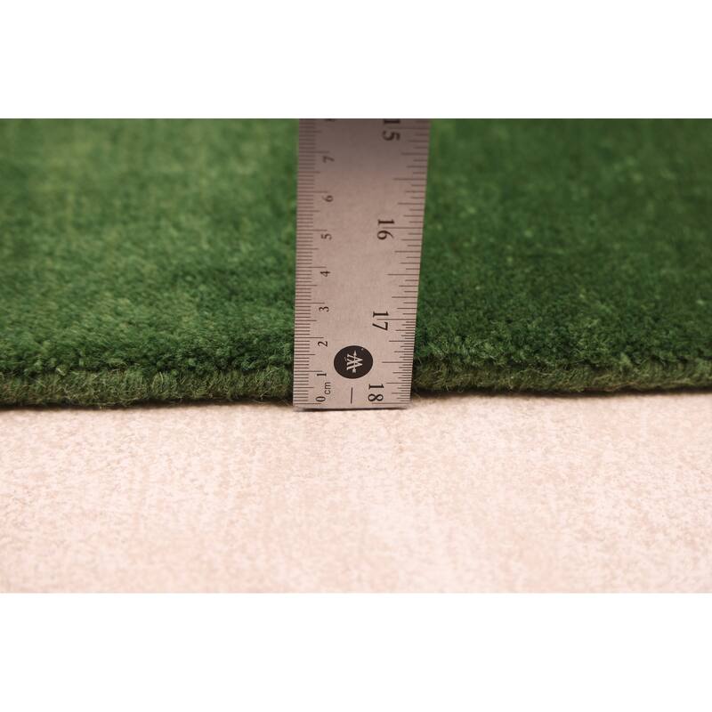 ECARPETGALLERY Hand Loomed Kashkuli Gabbeh Green Wool Rug - 4'11 x 7'10