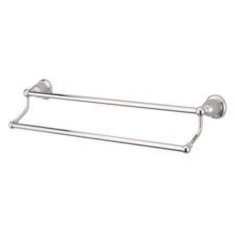 Kingston Brass Heritage 24-Inch Dual Towel Bar - Polished Chrome
