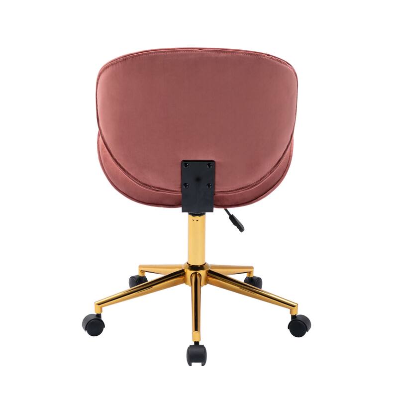 Porthos Home Rudi Office Chair, PU or Fabric or Velvet Upholstery, Chrome Legs