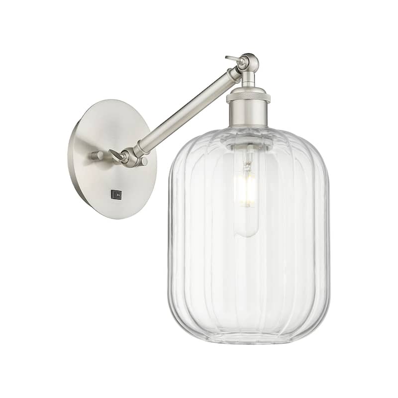 Innovations Lighting 317-1W-12-7 Preston Sconce Preston 12" Tall Wall - Brushed Satin Nickel / Clear