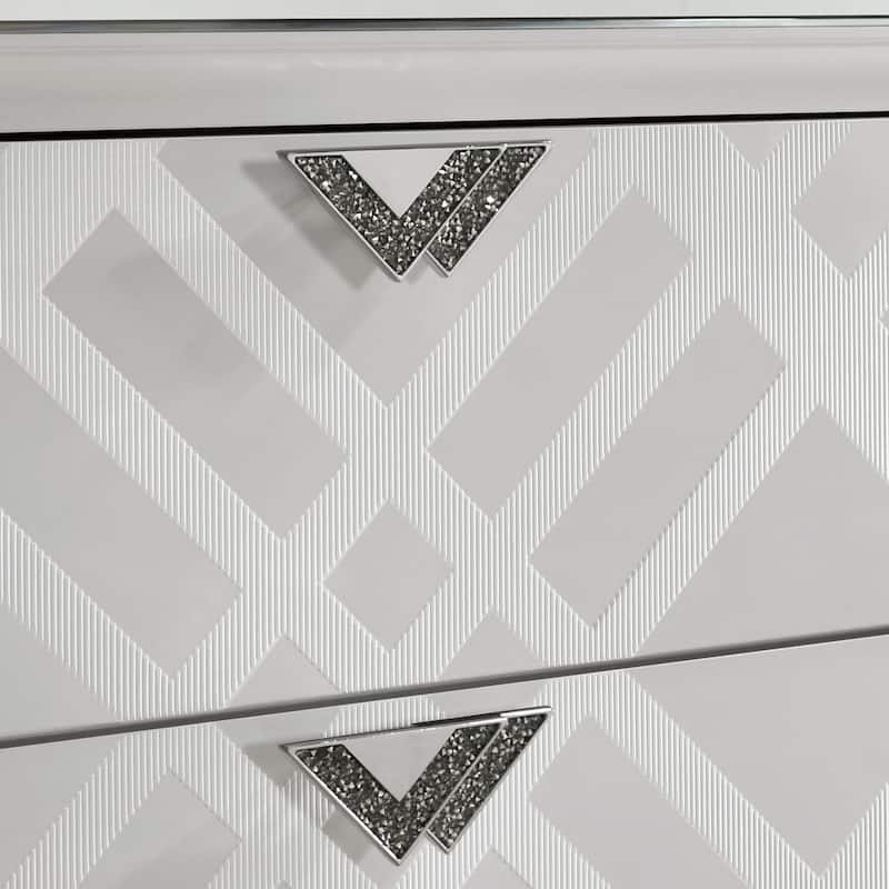 Bel Air Glam 64-inch Wide Wood 6-Drawer Dresser by Furniture of America