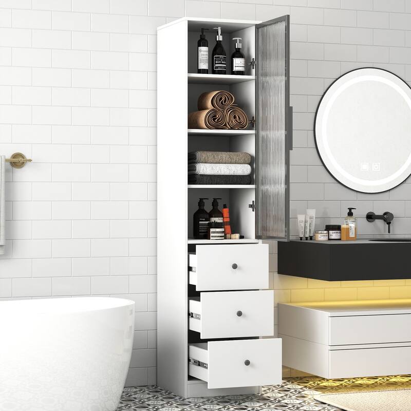 70.87" H Tall Bathroom Storage Cabinet