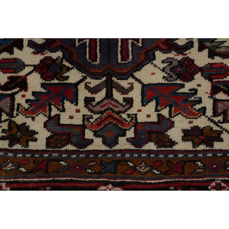 Hand Knotted Oriental 100% Wool Carpet Traditional Medallion Red Heriz Area Rug - 10' 3'' X 8' 5''