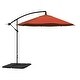 preview thumbnail 11 of 30, Pure Garden 10-Foot Offset Patio Umbrella with Square Base Orange