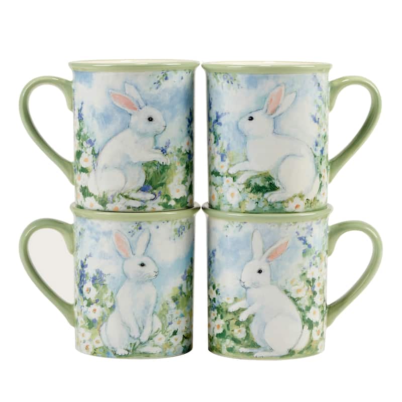 Certified International Easter Morning 16 piece Dinnerware Set, Service for 4 - 11" Dia. x 1"