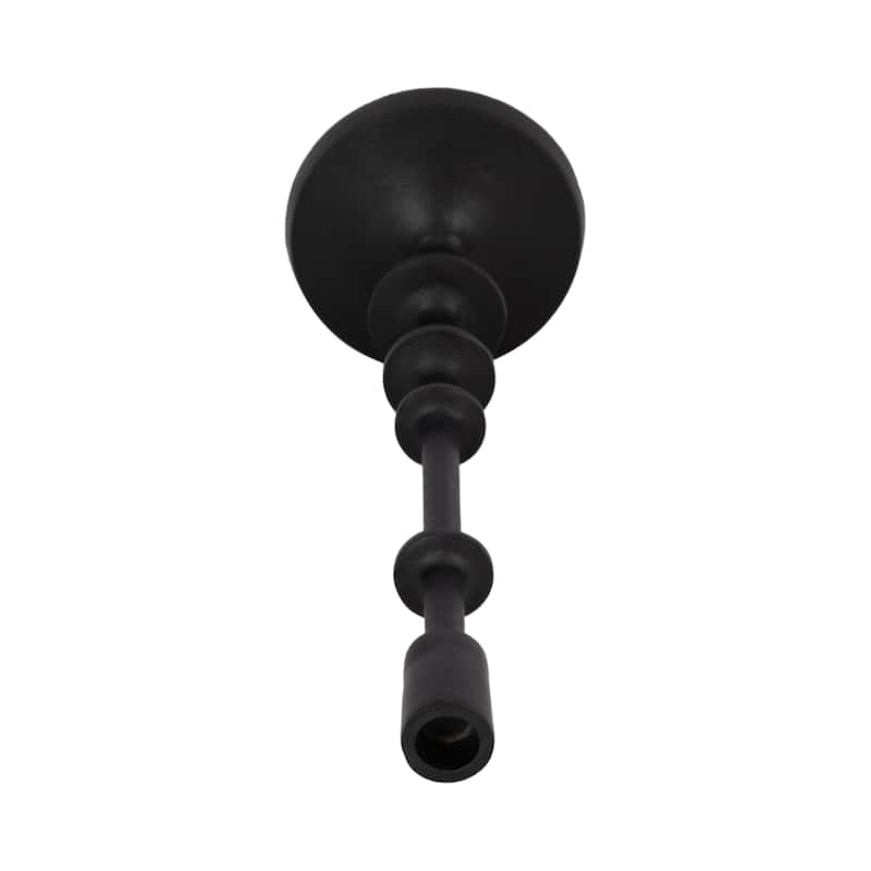 Sagebrook Home Black Modern Wooden Base Metal Taper Candle Holder
