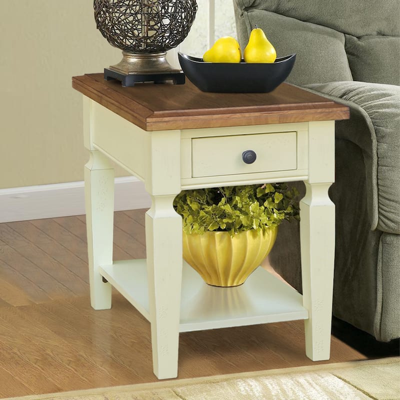 Vista Solid Wood End Table - 18"W x 24"D x 24"H