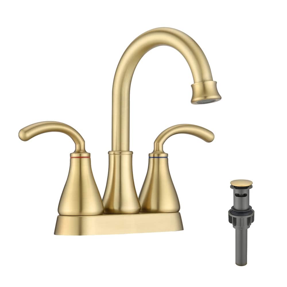 DORNBERG 2 Handles Bathroom Faucet with Pop-up Drain