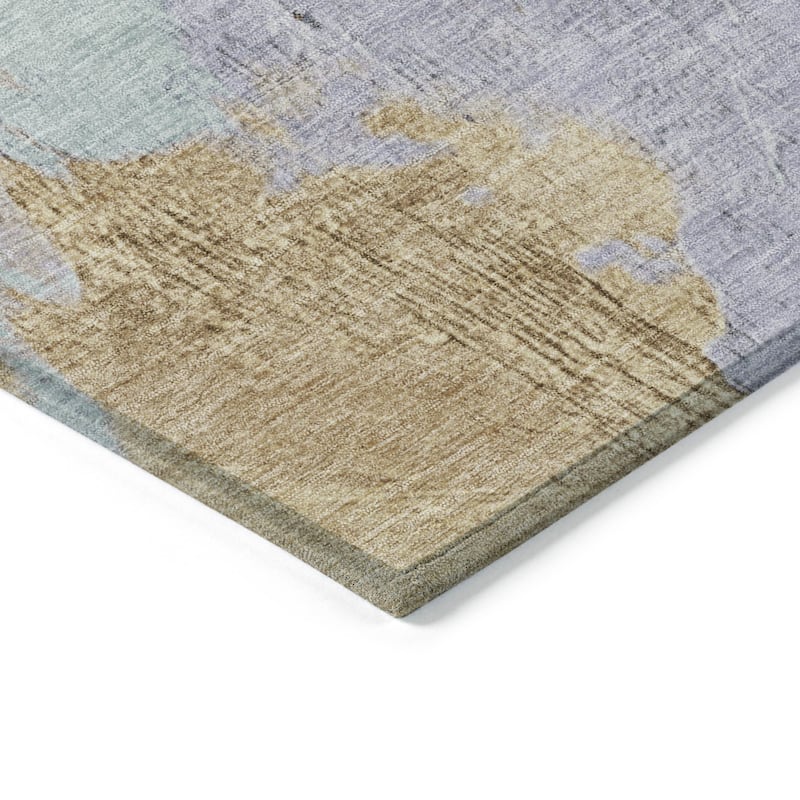 HomeRoots Abstract Transitional Rectangle Outdoor Rug