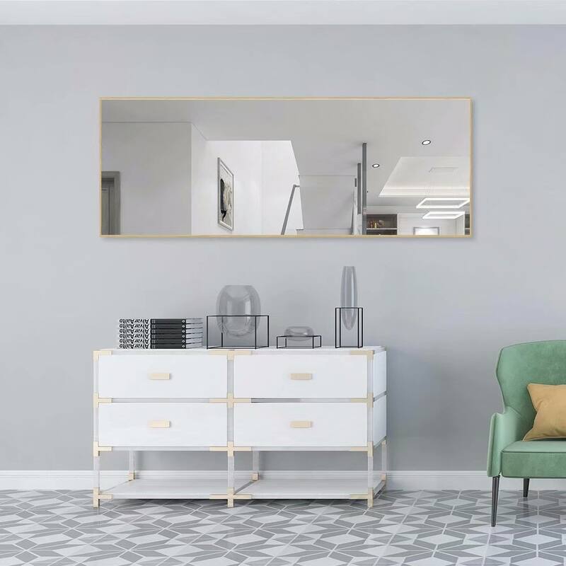 Dovelina Modern Full Length Floor Mirror - Freestanding Vanity Mirror for Bathroom or Living Space