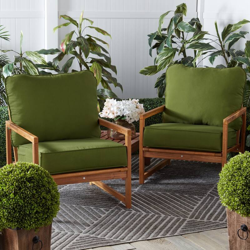 Outdoor 2-Piece Reversible Deep Seat Cushion Set (Cushions Only)
