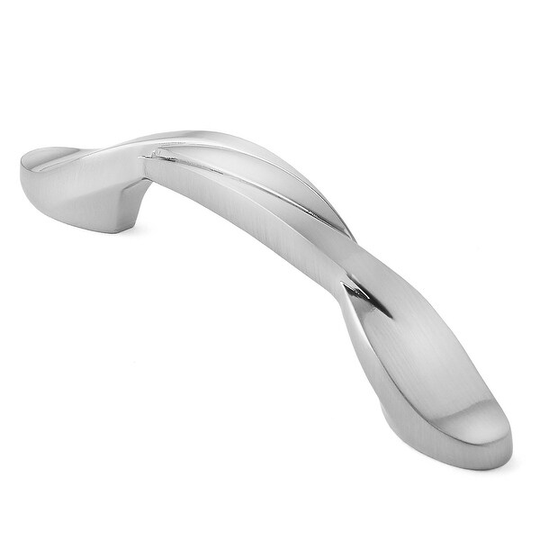 Shop Solid Braided Kitchen Cabinet Pulls Satin Nickel 3 ...
