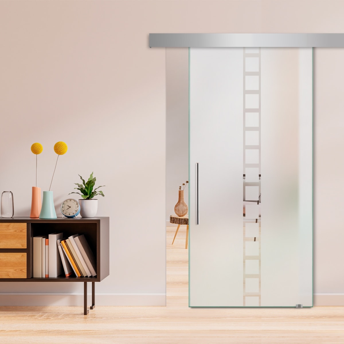 Sliding Glass Barn Door ALU100