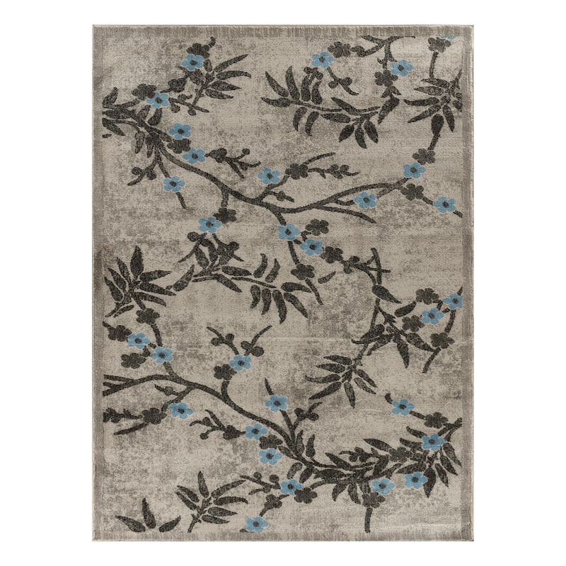 Platinum Collection Floral Area Rug