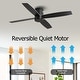 preview thumbnail 2 of 12, WINGBO 44" and 52" Flush Mount DC Ceiling Fan without Lights, 4 Reversible Blades