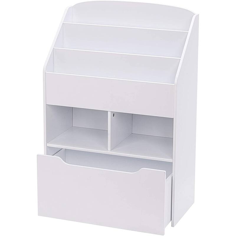 UTEX Kids Bookshelf and Toy Storage Organizer Kids Book Organizer Bookcase Storage for Kids with Rolling Toy Box
