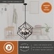 preview thumbnail 5 of 14, VAXCEL Rad 4-Light Mid-Century Modern Geometric Cage Pendant, LED Compatible, Adjustable Height Hanging Ceiling Fixture