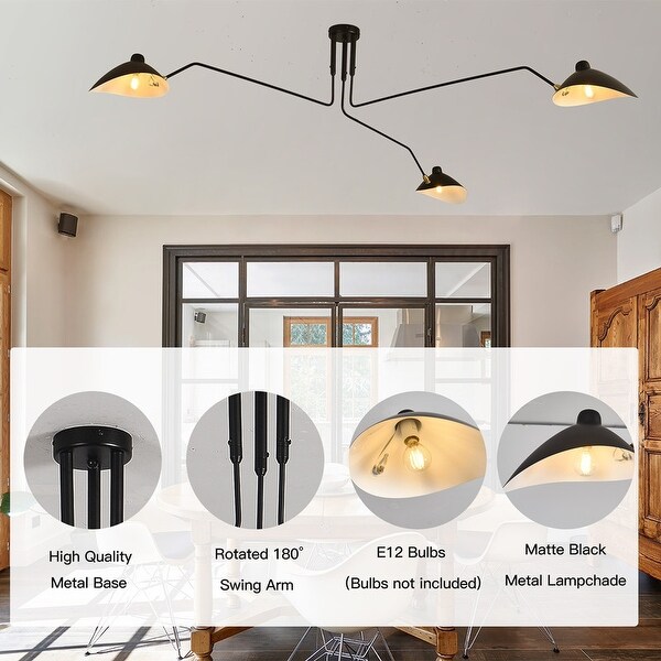Swing arm ceiling light sale