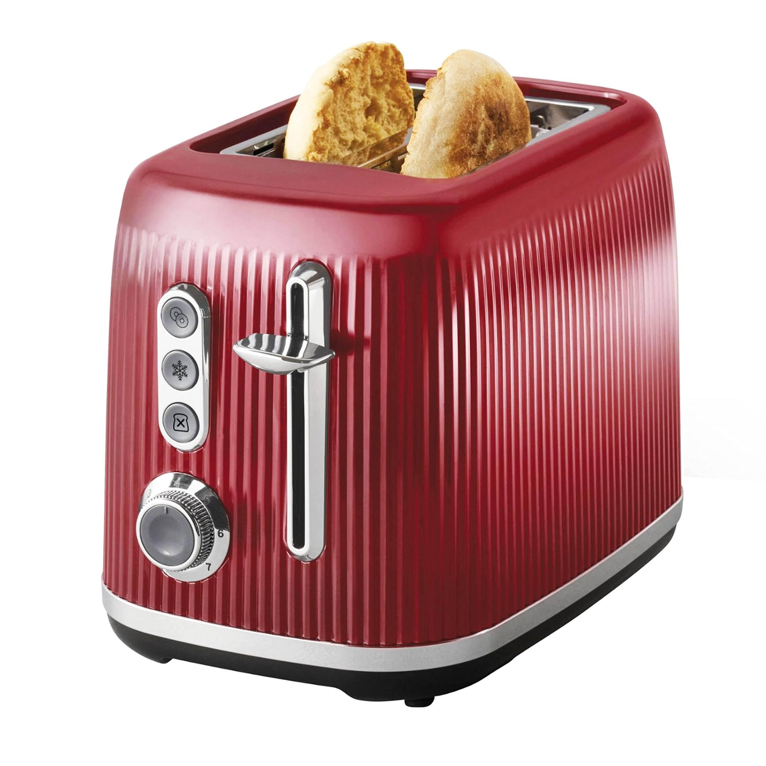 Oster Retro 2 Slice Toaster with Extra Wide Slots in Red On Sale