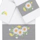 Authentic Hotel and Spa 100% Turkish Cotton Daisy 3PC Embellished Towel Set