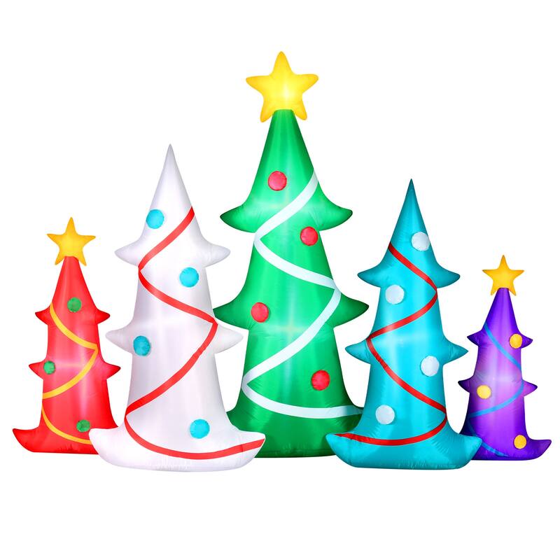 Occasions Airflowz Inflatable Colorful Christmas Trees, 6 ft Tall, Red