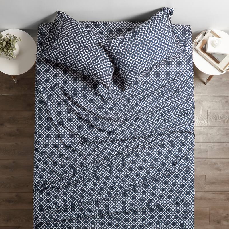 Becky Cameron Ultra Soft Printed 4-piece Deep Pocket Bed Sheet Set