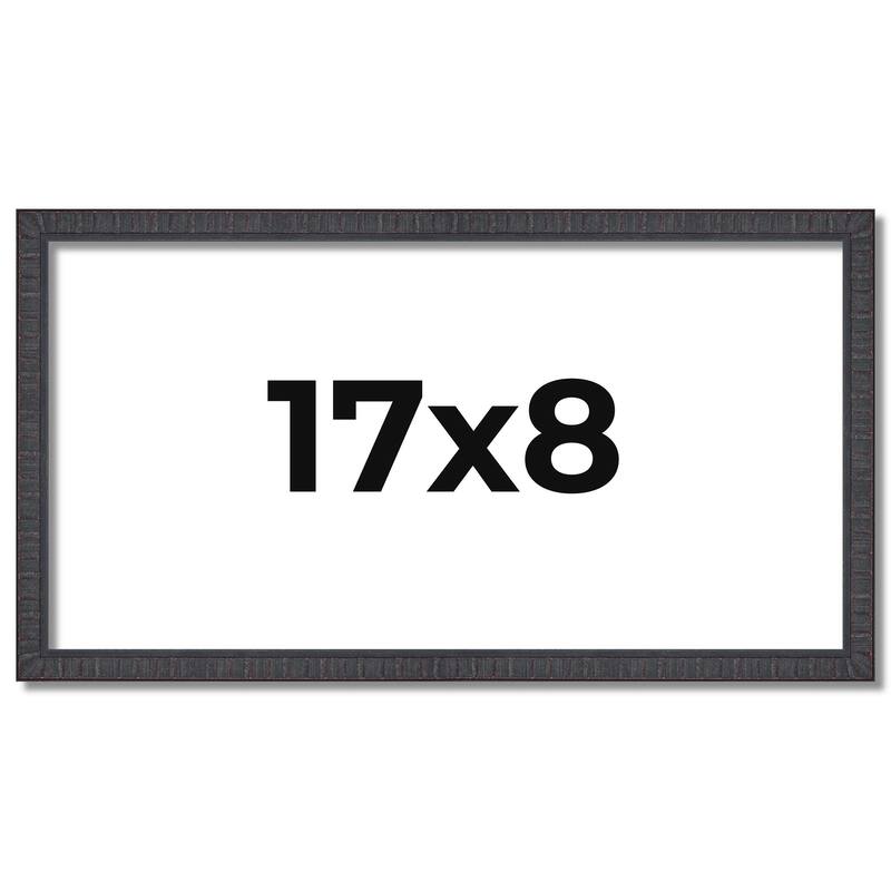 17x8 Frame Brown Solid Wood Picture Frame - Complete Modern Photo