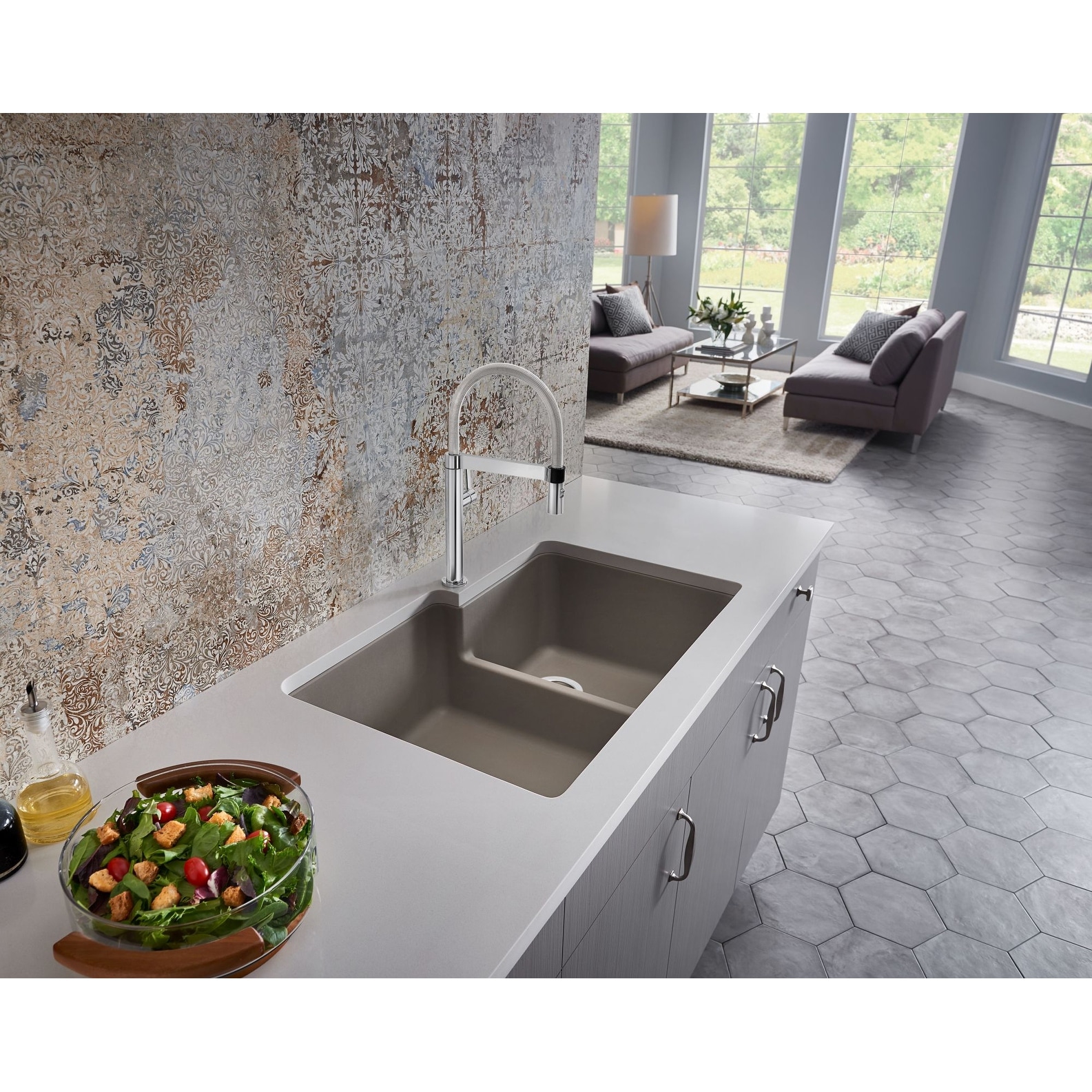 Blanco 442090 Grandis 33 Drop In Or Undermount Silgranit Double Bowl Truffle Overstock 16308390 Why decide for a sink from blanco? blanco 442090 grandis 33 drop in or undermount silgranit double bowl truffle
