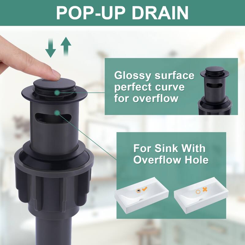 WOWOW Widespread 8 in. Double Handle Bathroom Faucet