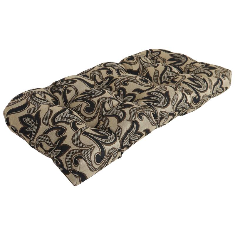 42-inch by 19-inch Rounded Back Tapestry Loveseat Cushion (Multiple Patterns) - 42 x 19