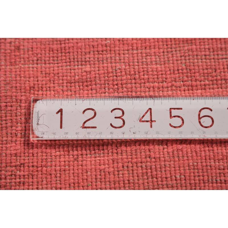 Pink Gabbeh Oriental Runner Rug Hand-Knotted Wool Carpet - 3'2" x 12'3"