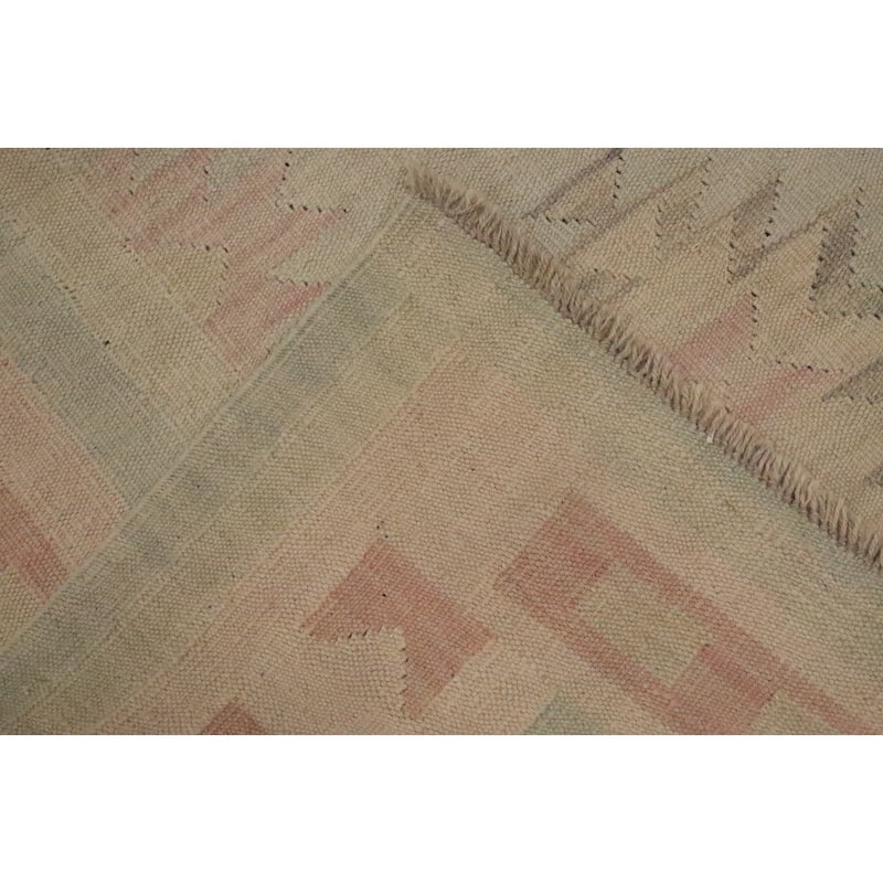 Hand Woven Oriental 100% Wool Carpet Southwestern Tribal Greys & Charcoal Kilim Area Rug - 9' 8'' X 8' 1''