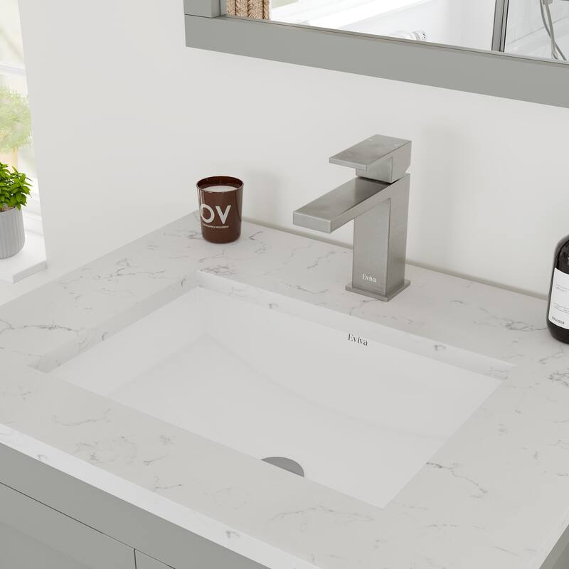 London 24"W Bath Vanity with Carrara Quartz Top & Undermount Sink