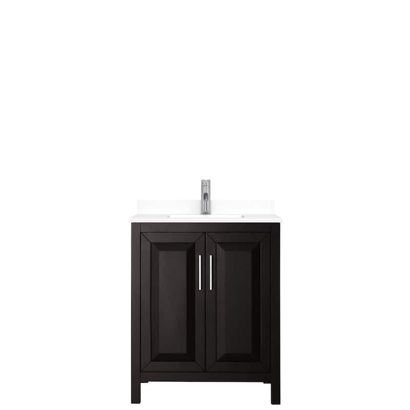 Daria 30 Inch Single Vanity, Cultured Marble Top