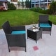 preview thumbnail 46 of 49, Pheap Outdoor 3-piece Cushioned Wicker Bistro Set by Havenside Home
