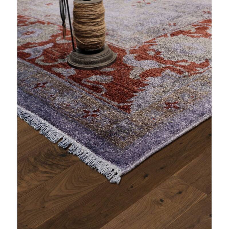 Pasargad Home Overdye Collection Hand-Knotted Lamb's Wool Area Rug- 9' 3" X 12' 1" - 9' 3" X 12' 1"