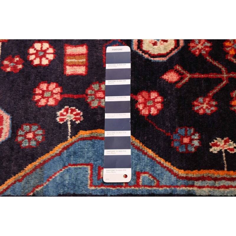 ECARPETGALLERY Hand-knotted Anatolian Vintage Dark Navy Wool Rug - 4'9 x 8'5