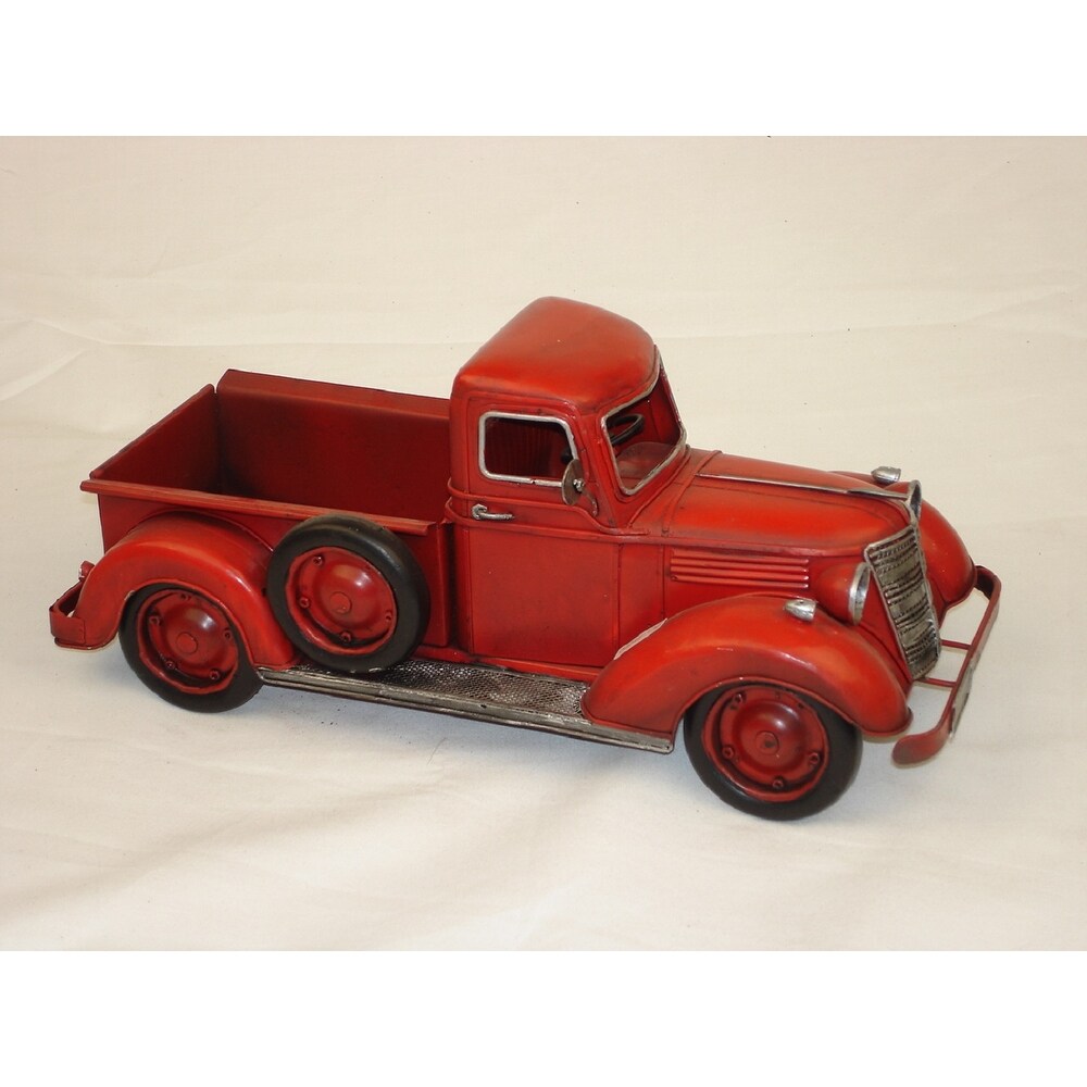 vintage red pickup truck