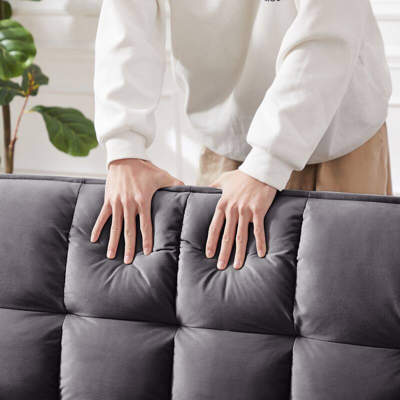 3-in-1 Convertible Modern Velvet Sofa Bed