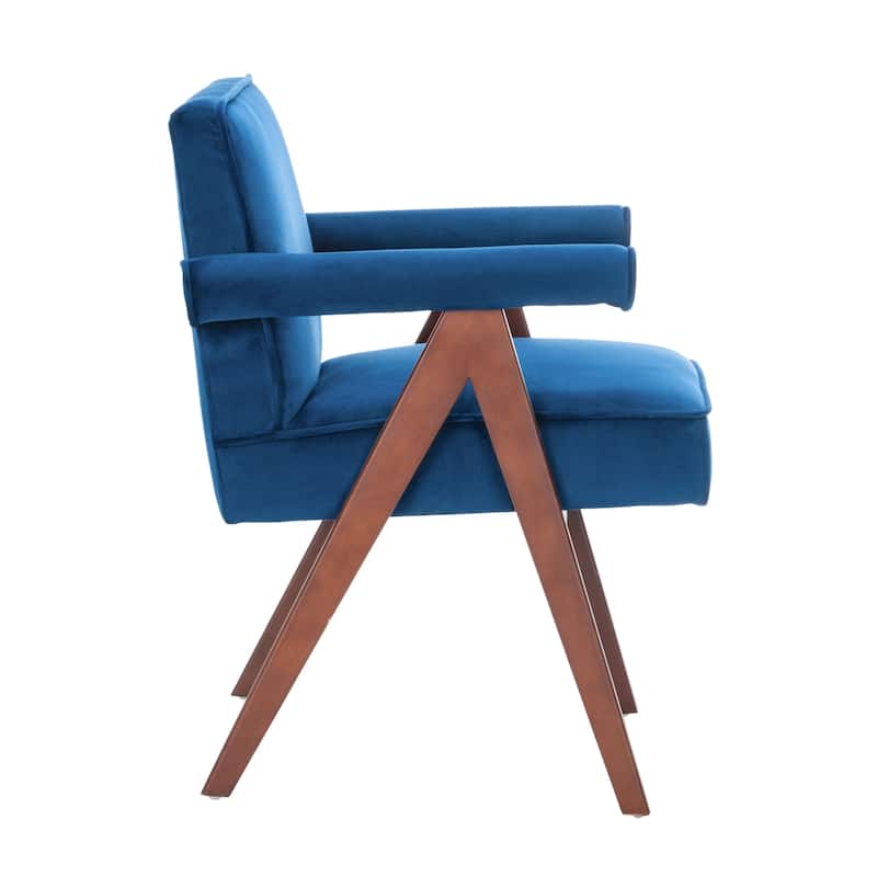 SAFAVIEH Suri Mid-Century Walnut Wood Arm Chair - 23.2" Wx 24" L x 29.9" H