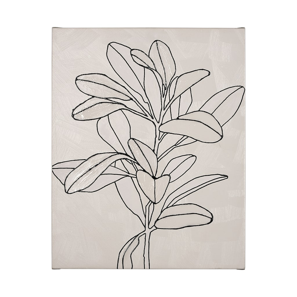 Olive Branch Countour II (45 x 50) Canvas Art Print