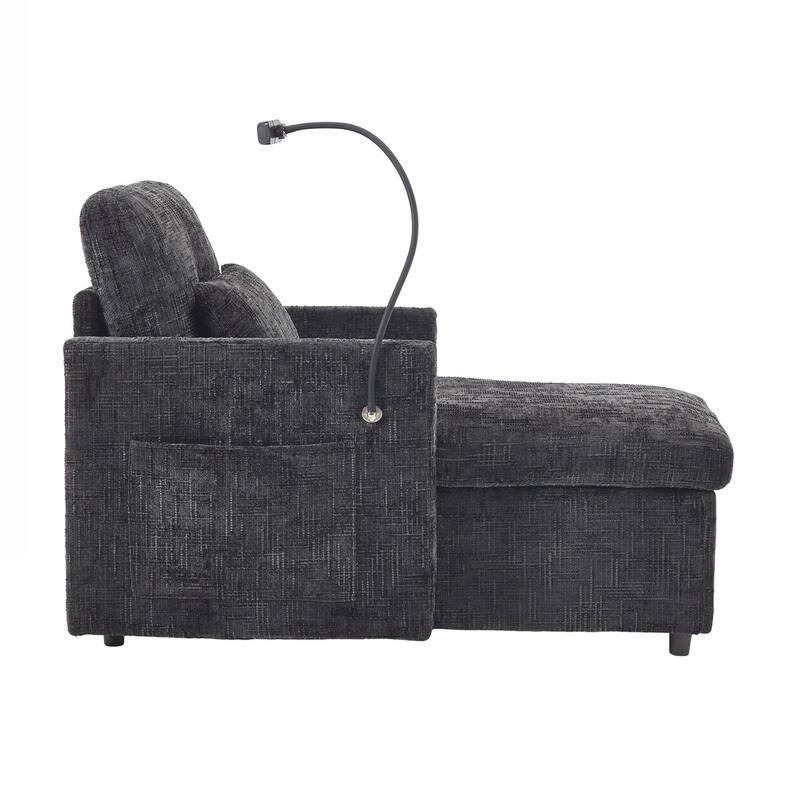 Multifunctional Lazy Person Sofa Recliner can be Stored Storage Backrest with Cell Phone Bracket Single Leisure Chair