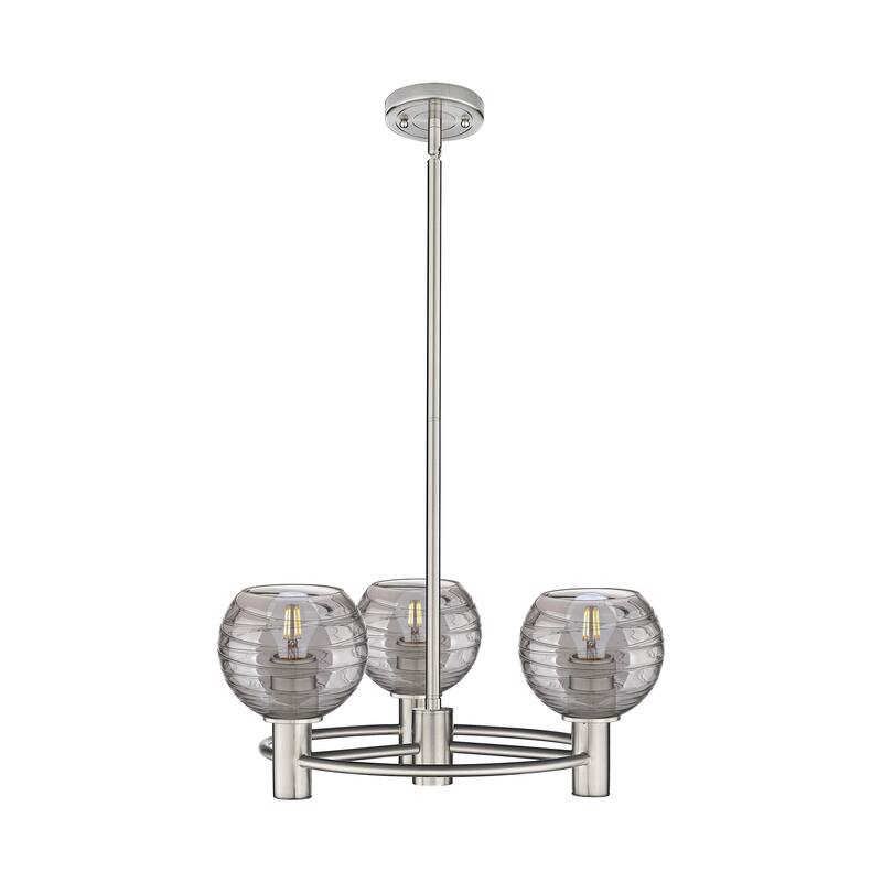 Innovations Lighting Downtown Urban - Crown Point - 3 Light 20" Stem Hung Pendant - Satin Nickel