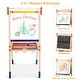 preview thumbnail 11 of 9, Costway All-in-One Wooden Kid's Art Easel Height Adjustable Paper Roll - See Details