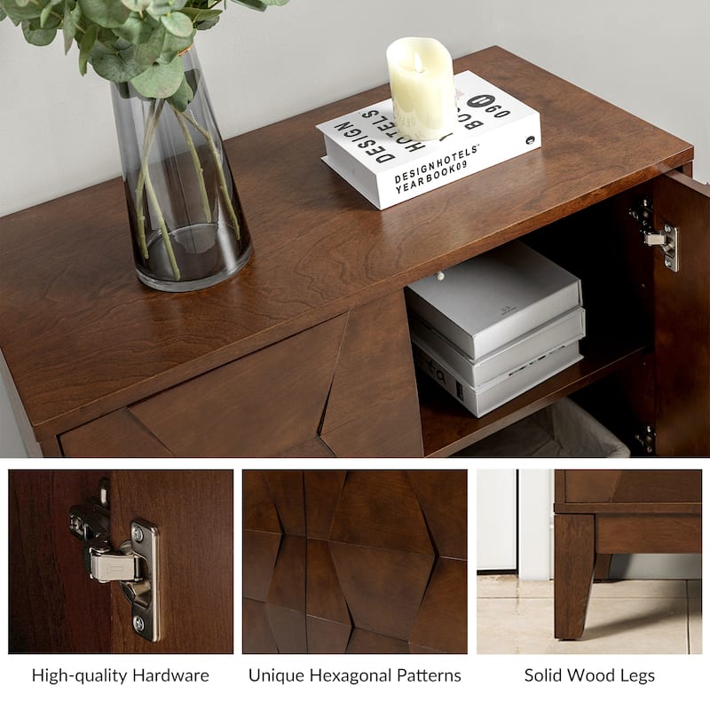 Martina Modern 2-door Ample Storage Cabinet With Adjustable Shelves By HULALA HOME