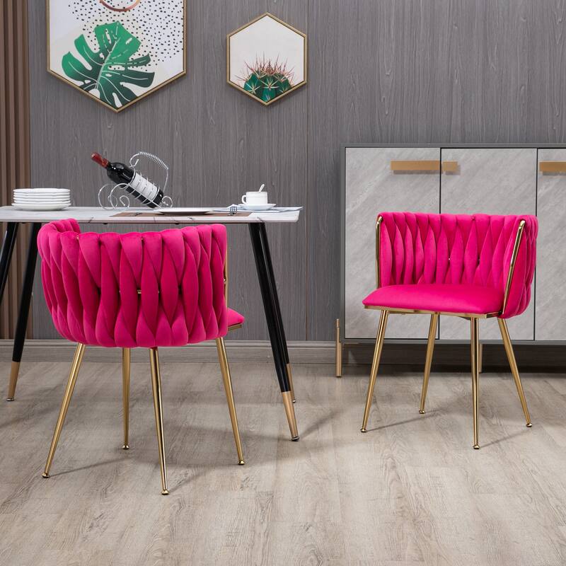 Makeup Chair, Home Backrest Light Luxury Dining Chair, Balcony Table Edge Chair (set of 2)