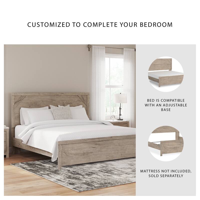 Senniberg Light Brown Panel Bed