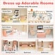 preview thumbnail 4 of 4, Wooden Dollhouse Playset Pretend Play Toys Kit w/ 42 Accessories - Orange