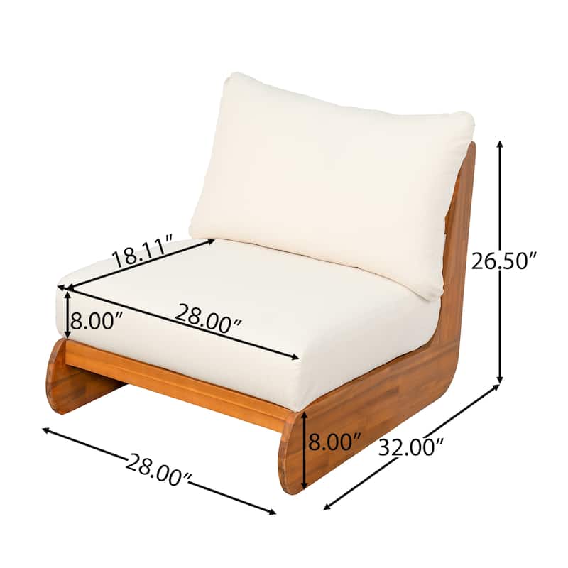 Christopher Knight Home - Solstice Acacia Wood Outdoor Sofa With Dual Chair