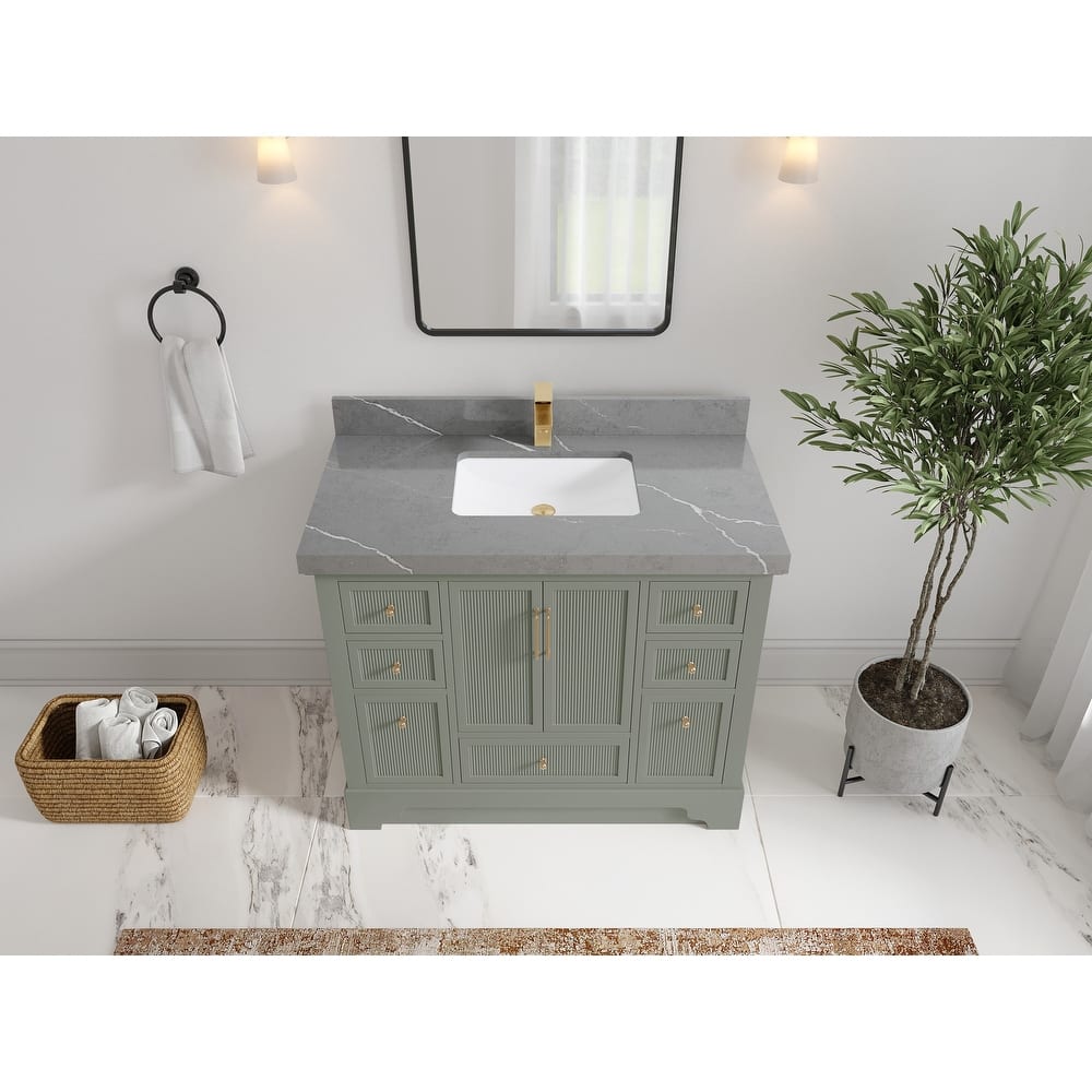 Willow Collections 42 in. W x 22 in. D Alys Single Sink Bathroom Vanity with Countertop